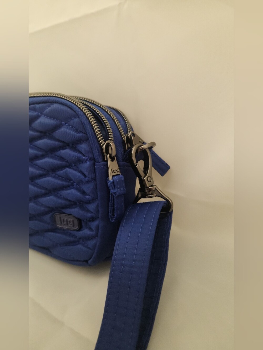 Lug Coupe Quilted Crossbody Bag - Royal Blue Like New - Picture 8 of 10